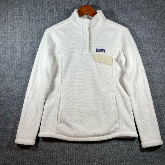 Patagonia Tops - Patagonia Re-Tool Snap T Polartec Fleece Pullover Women's Medium White